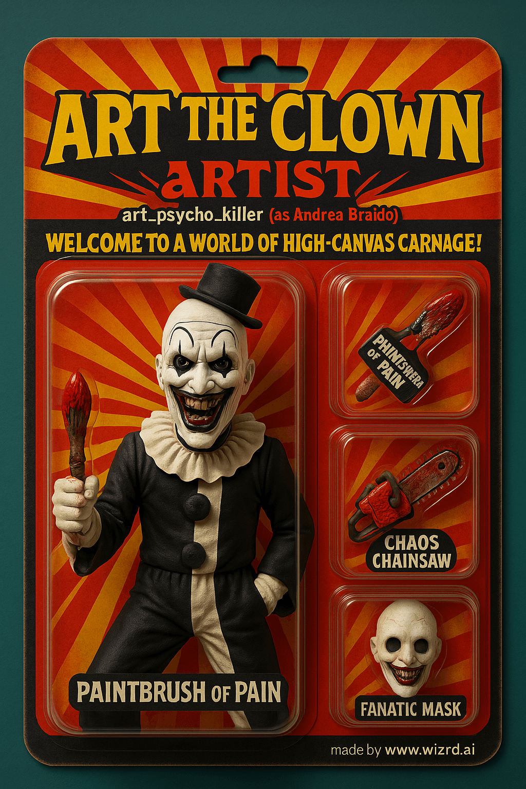 Clown as a Classic 90s action figure